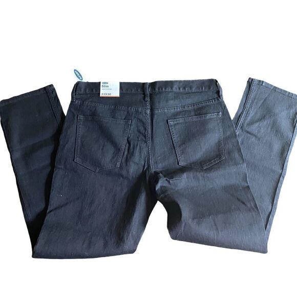 Old Navy built in flex slim black jeans w 33 l 30 NWT - Picture 6 of 6